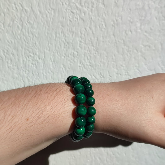 Bracelet en malachite 8mm et 10mm