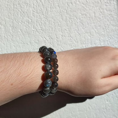 Bracelet en labradorite en 8mm et 10mm