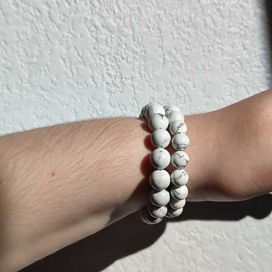 Bracelet en howlite en 8mm et 10mm